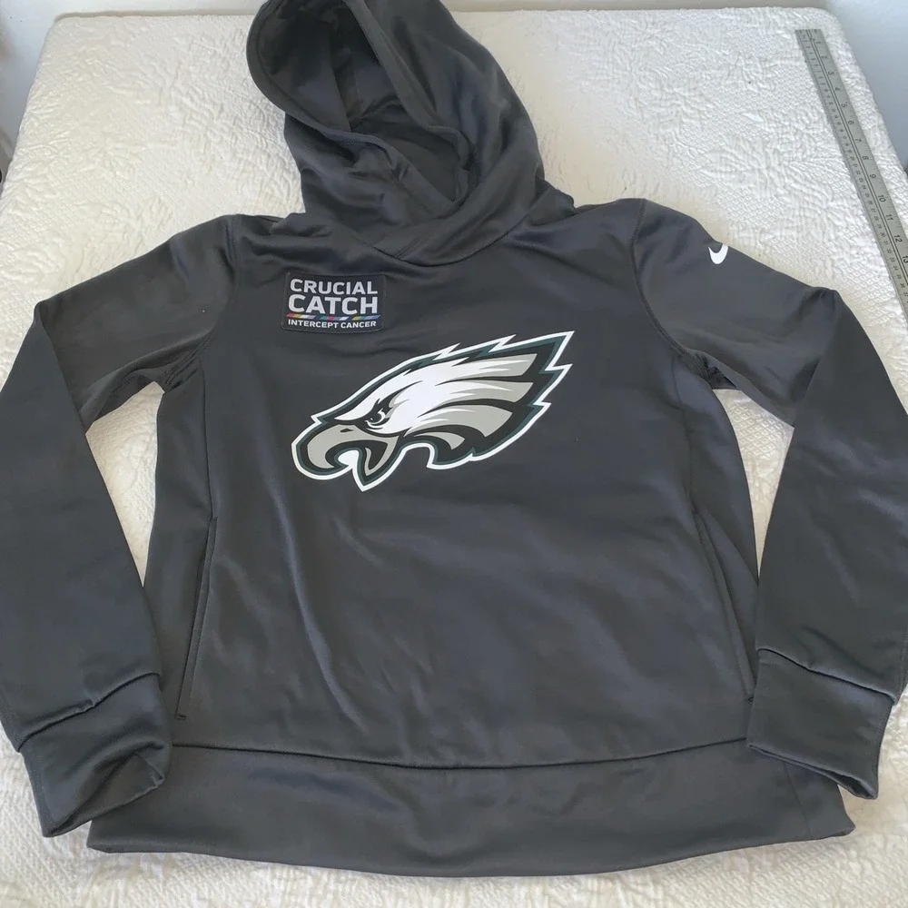 Nike‎ Philadelphia Eagles Crucial Catch Hoodie Men's Small Intercept Cancer